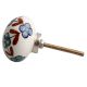 Sea Green Slate Blue Tiny Flower Ceramic Knob Online